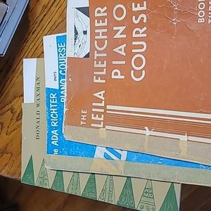 3 Vintage piano instruction books